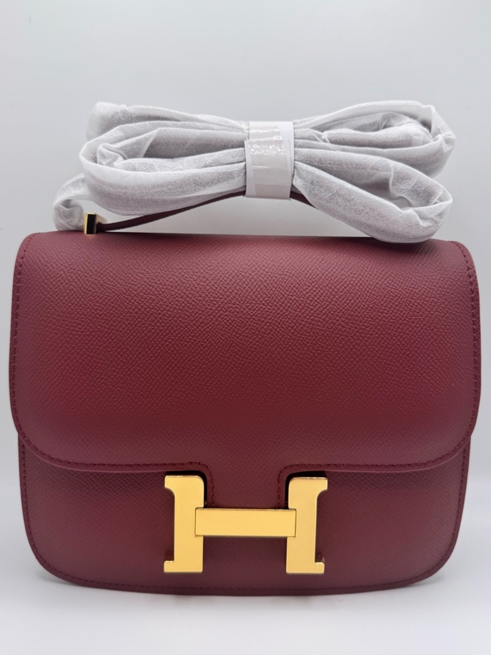 18CM Epsom Leather Crossbody / Shoulder Bag - Bordeaux